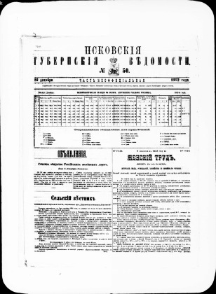 Псковские губернские ведомости, № 50